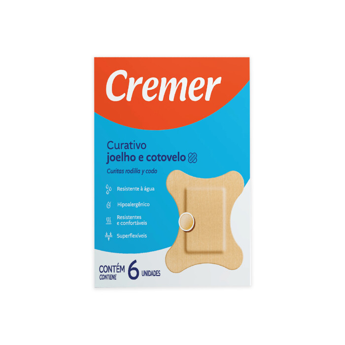 CURITAS CREMER P/ RODILLAS Y CODO CJ X 6 única