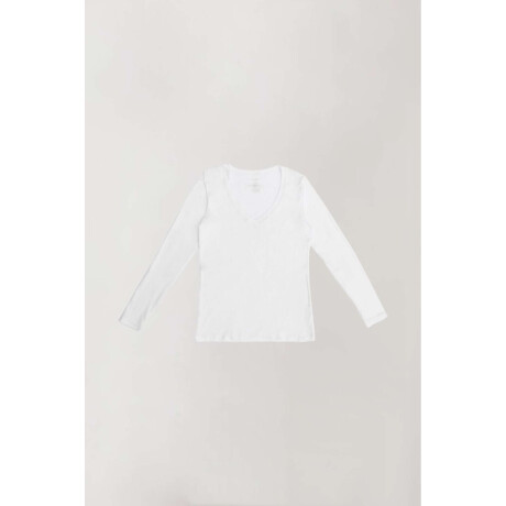 Camiseta en v supersoft Blanco