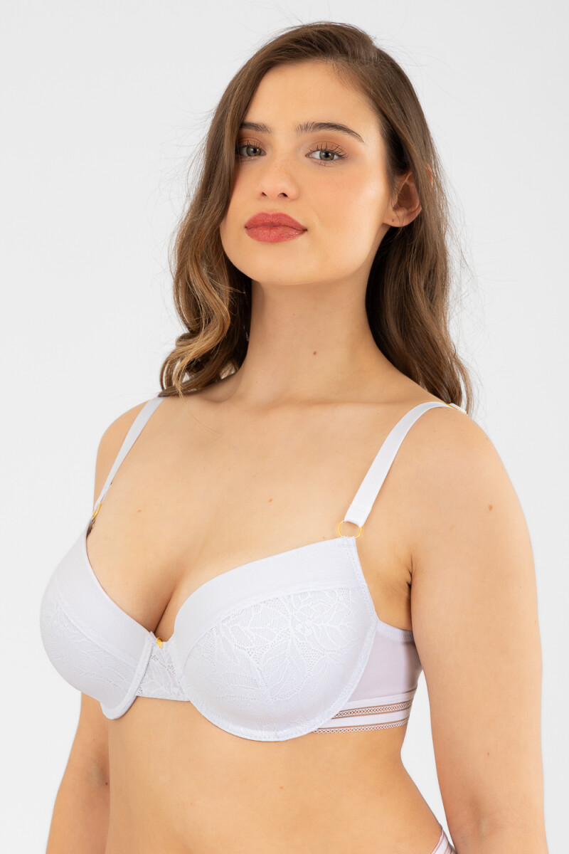 Soutien preformado copa c helecho Blanco