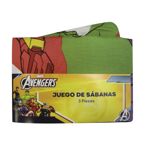 Juego Sábanas Infantil Avengers 1 Plaza 100% Microfibra U