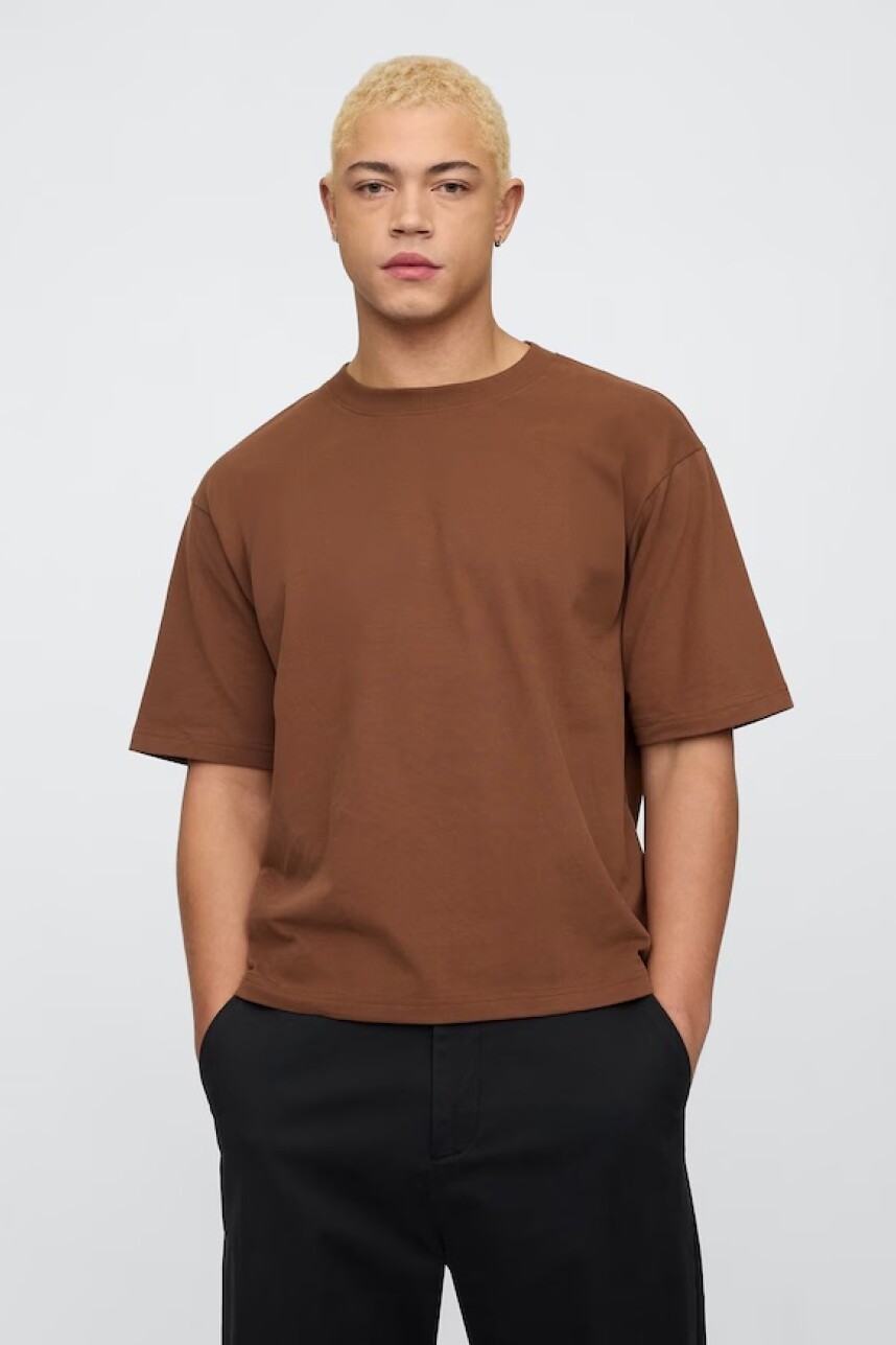 Remera Vintage Soft Boxy Hombre Root Brown