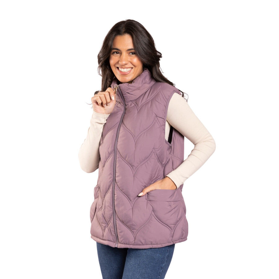 CHERRY PUFFY VEST PURPLE