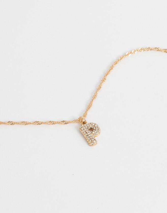 Cadena Corta con Dije De inicial Cadena Corta Con Dije De Inicial - Dorado