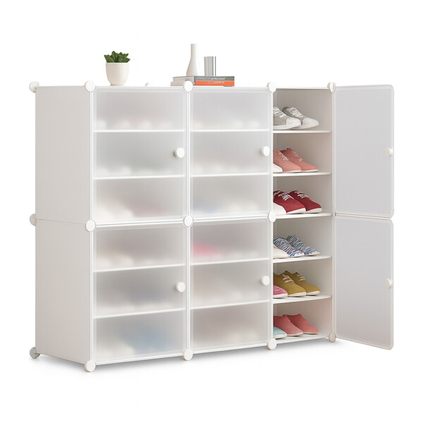 Armario Organizador de Zapatos IMBACK IBK-PLC003 | 6 Puertas, Modular, Resistente y Gran Capacidad Blanco Armario Organizador de Zapatos IMBACK IBK-PLC003 | 6 Puertas, Modular, Resistente y Gran Capacidad Blanco