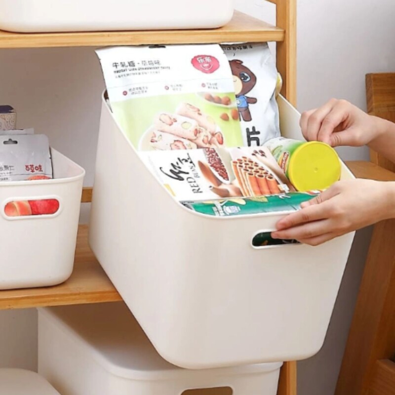 Caja organizadora almacenamiento de plástico con tapa Blanca 24 Lts Caja Organizadora Almacenamiento De Plástico Con Tapa Blanca 24 Lts