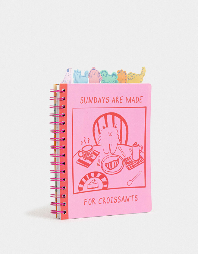Anotadores Cuadernos y Memos Animalito Cuaderno A5 Con Separadores - Combinacion Multicolor