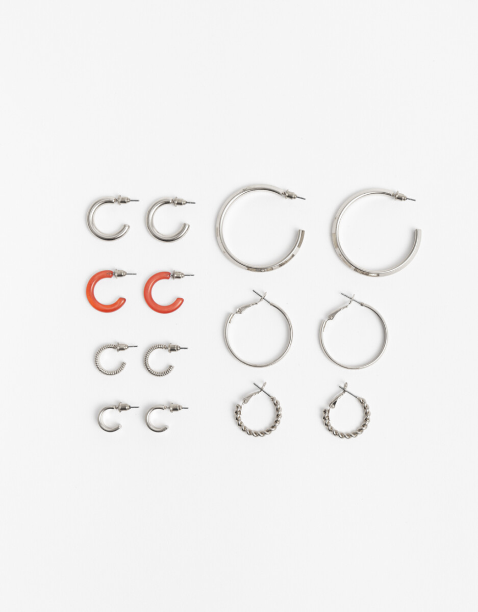 Aros Argollas Set De 7 Pares 