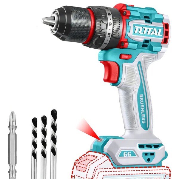 Taladro Percutor Industrial Brushless Total 20V 66Nm Taladro Percutor Industrial Brushless Total 20V 66Nm