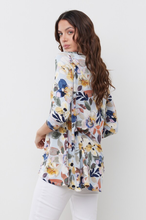 Blusa Flores CELESTE/MULTI