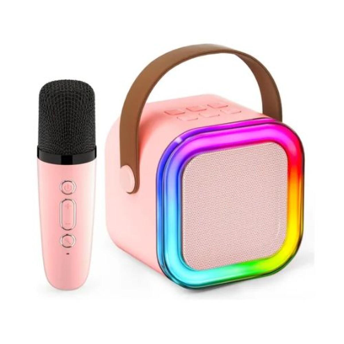 Parlante karaoke con 1 microfono - Rosado 