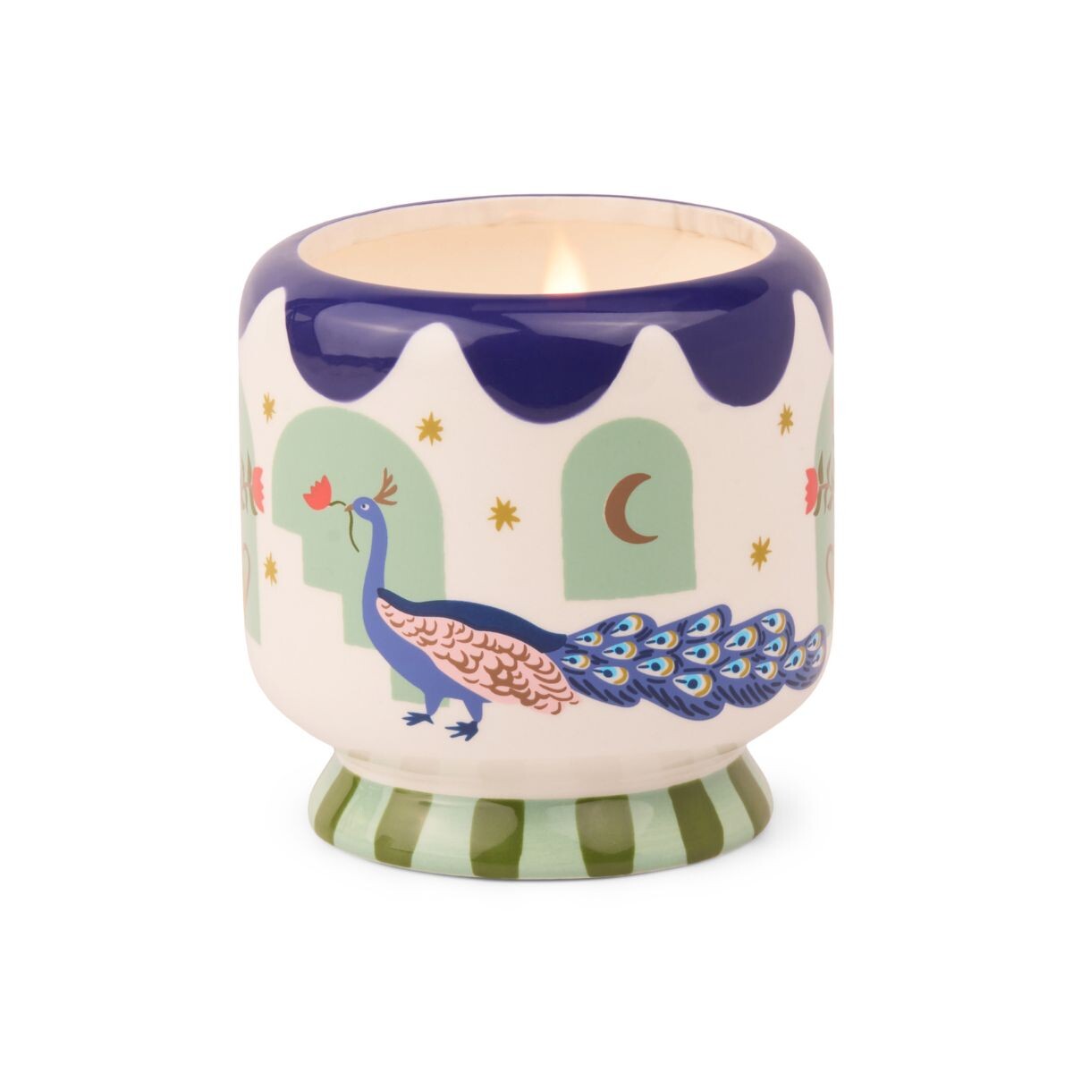 Vela aromática de cerámica 8oz - Peacock 