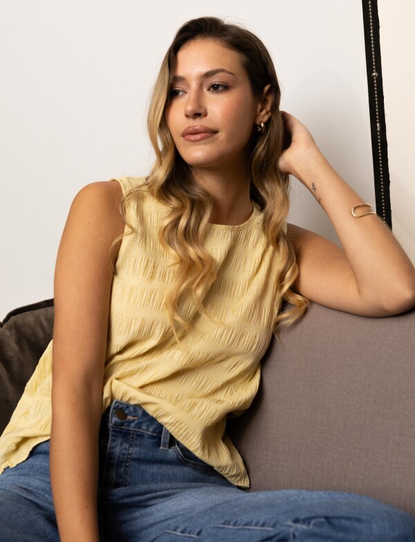 Blusa Plisada AMARILLO