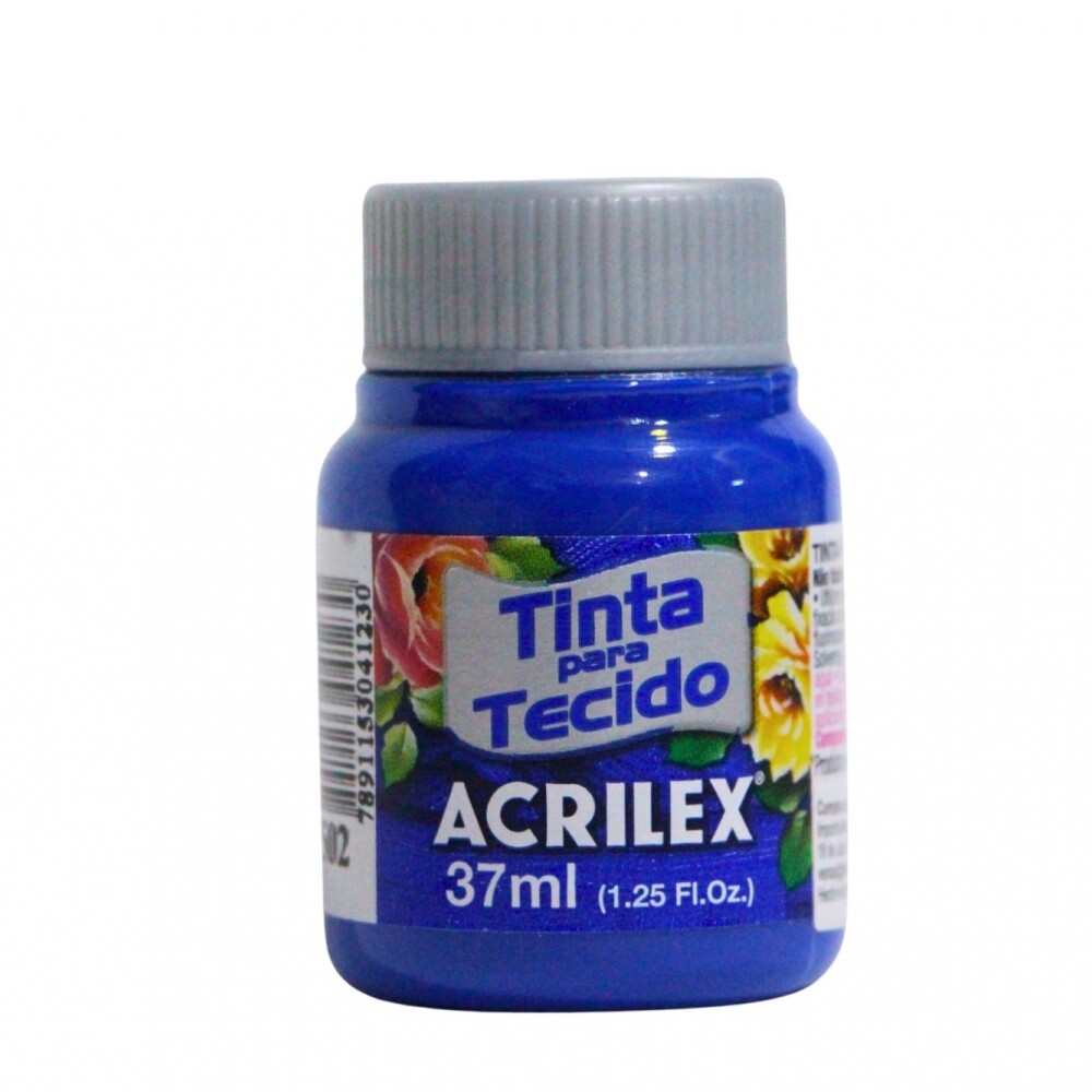 PINTURA PARA TELA 37 ML ACRILEX COLOR AZUL COBALTO 502 PINTURA PARA TELA 37 ML ACRILEX COLOR AZUL COBALTO 502