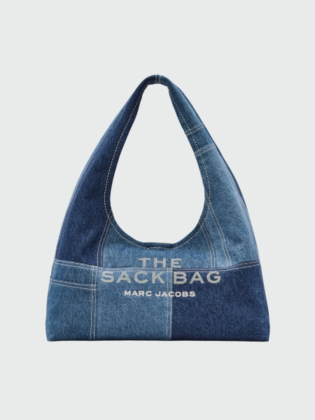 MARC JACOBS - The Patchwoek Denim Sack Bag Alta Automática