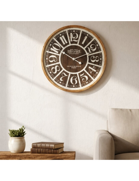 RELOJ DE PARED MDF D68X68X3.8CM NUMEROS ENCUADRADOS RELOJ DE PARED MDF D68X68X3.8CM NUMEROS ENCUADRADOS