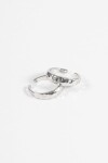 Anillo pie texture plateado