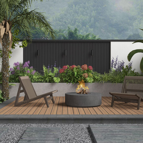 PANEL EXTERIOR PARED WPC TIPO RIPADO GRIS GRAFITO 2900X170X24MM GAMAS DE GRIS