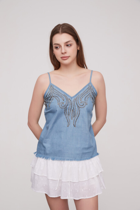 Musculosa Nivardo Azul Medio