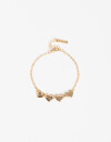 Pulseras Flexibles Metal Pulsera Flexible Corazones Bañado En Oro - Dorado