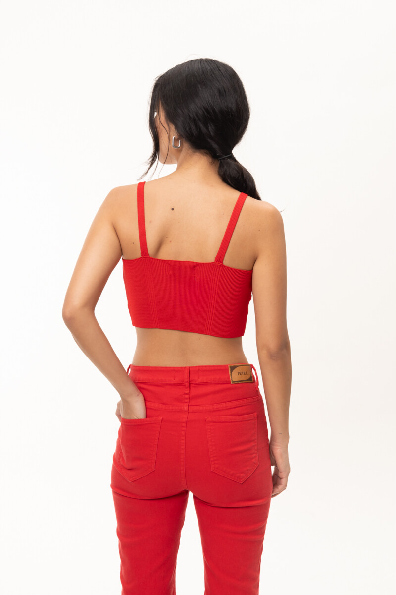 Top New Esmeralda Rojo
