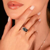 Anillo Iris de plata 925 con topacio azul Anillo Iris de plata 925 con topacio azul