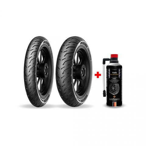 Kit Michelin Moto Pilot Street 80/100-18 47S + 90/90-18 57S + REGALO Kit Michelin Moto Pilot Street 80/100-18 47S + 90/90-18 57S + REGALO