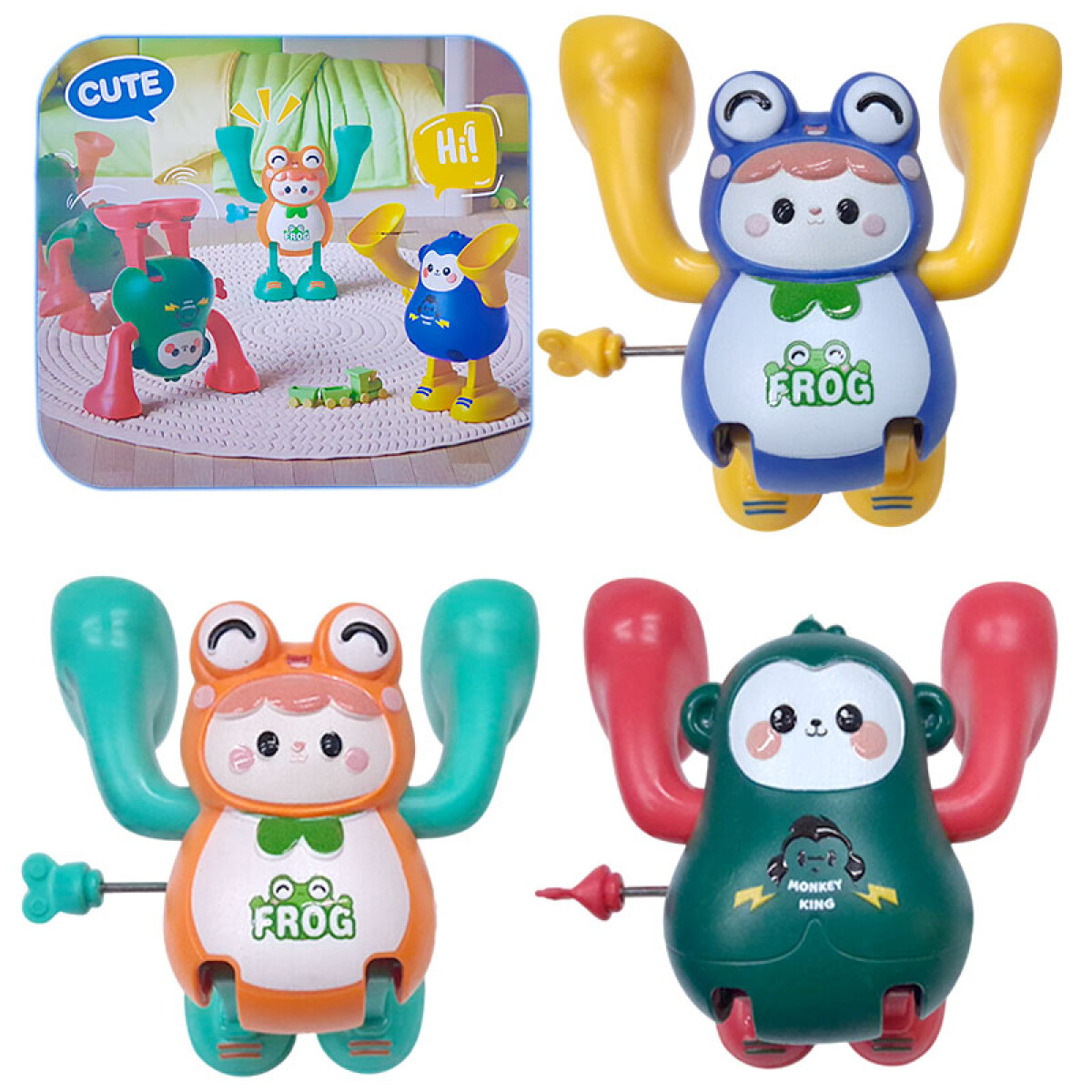 Juguete a cuerda diseños animalitos salto mortal - Juguete A Cuerda Diseños Animalitos Salto Mortal 