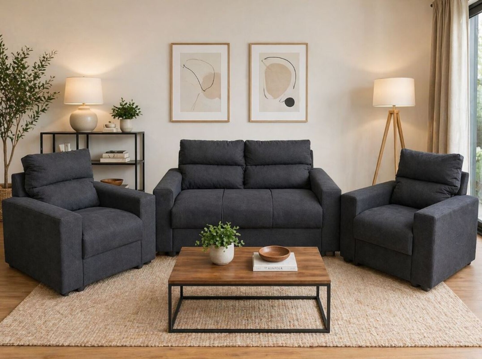 Juego de living Carmel 3+1+1 