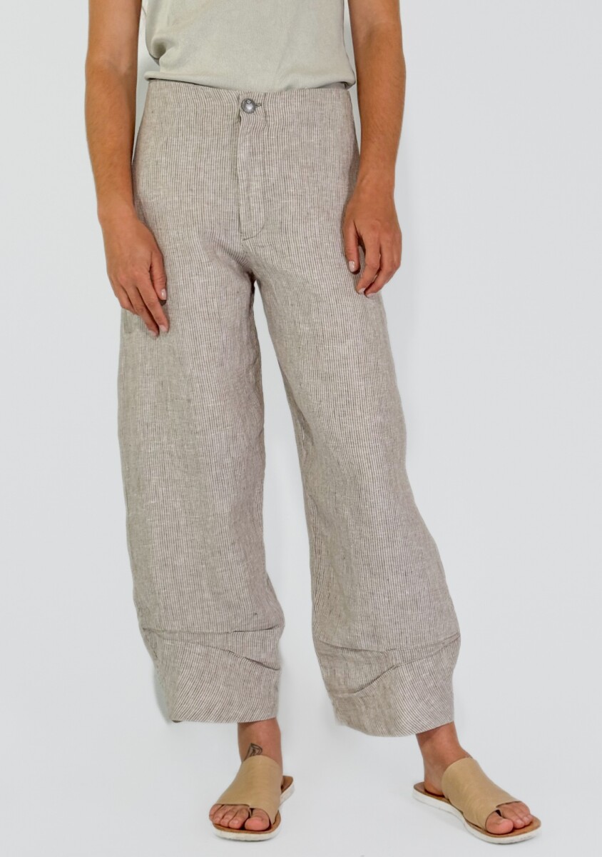 PANTALON FRANCISCA RAYADO - BEIGE 