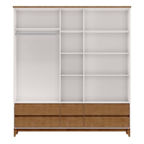 PLACARD 4 PUERTAS MDF-Y-MADERA MARRON ADAKU 2.0