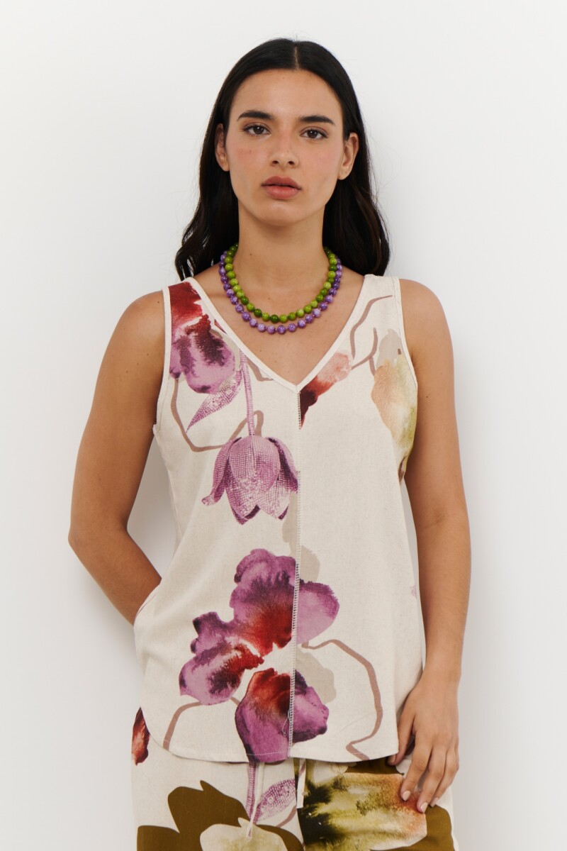 MUSCULOSA LINO TULIP VERDE