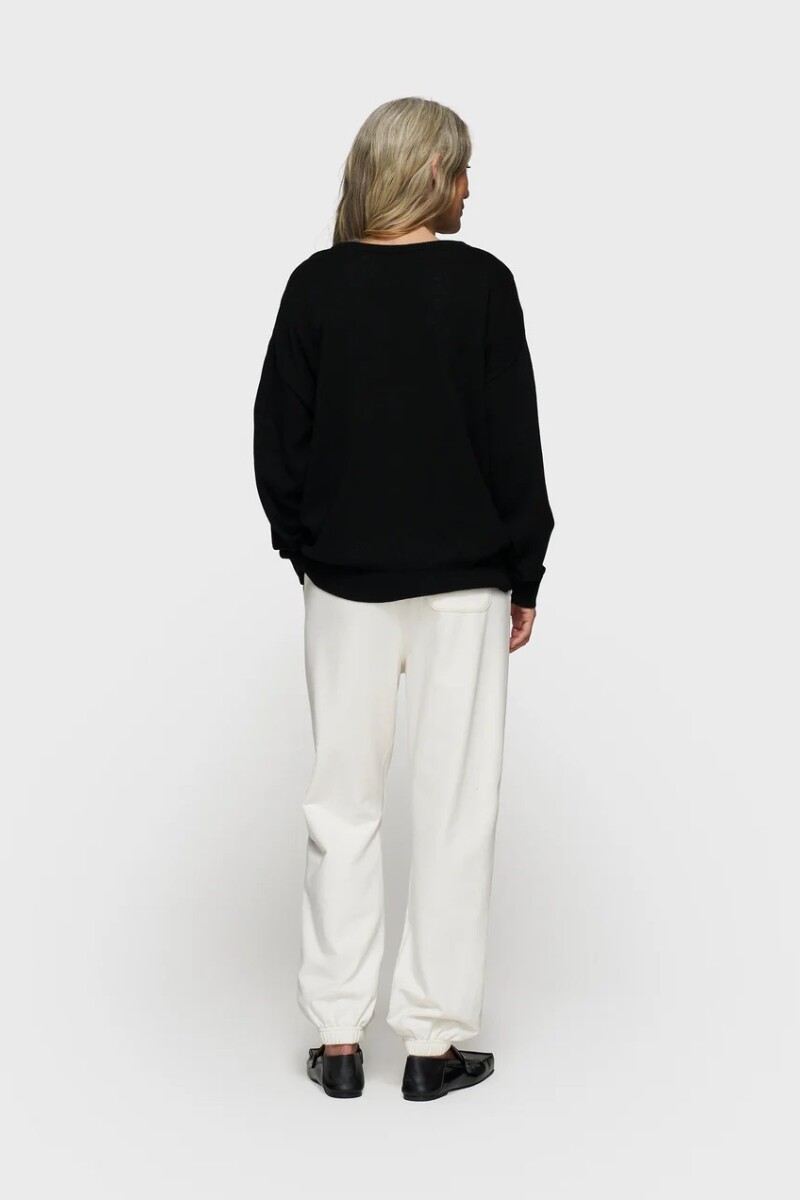 STATEMENT SWEATER KNIT Negro