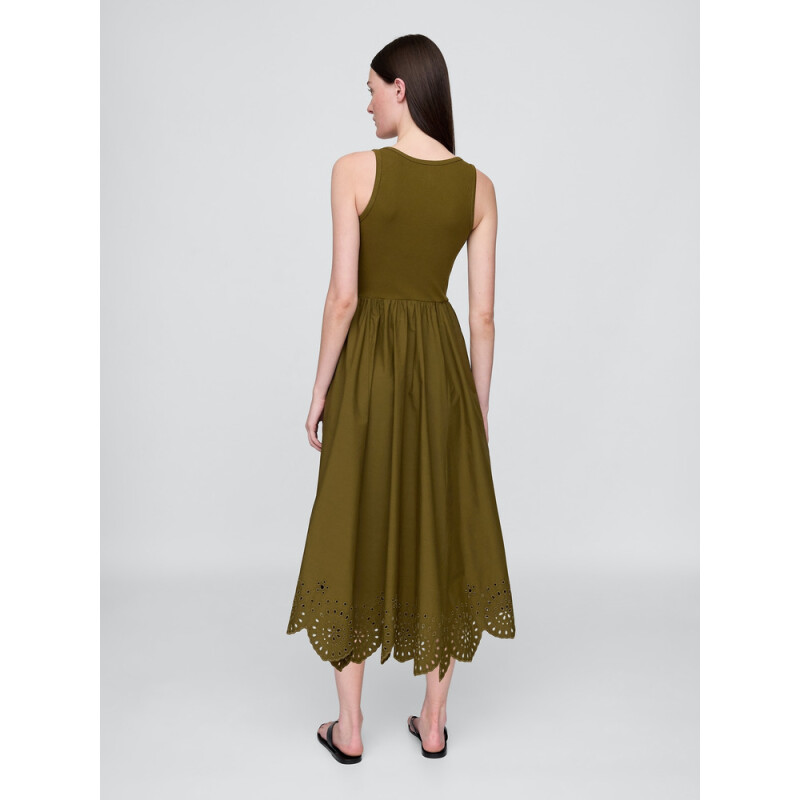 SL HANKERCHIEF HEM MIXED MEDIA DARK OLIVE