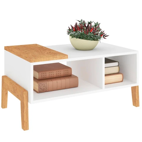 MESA LIVING NAPOLI Centro 1602- 2 Espacios -Combinada Sin color