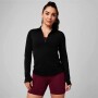 Polo Manga Larga Feather Tech+ Half-Zip Top Mujer Black
