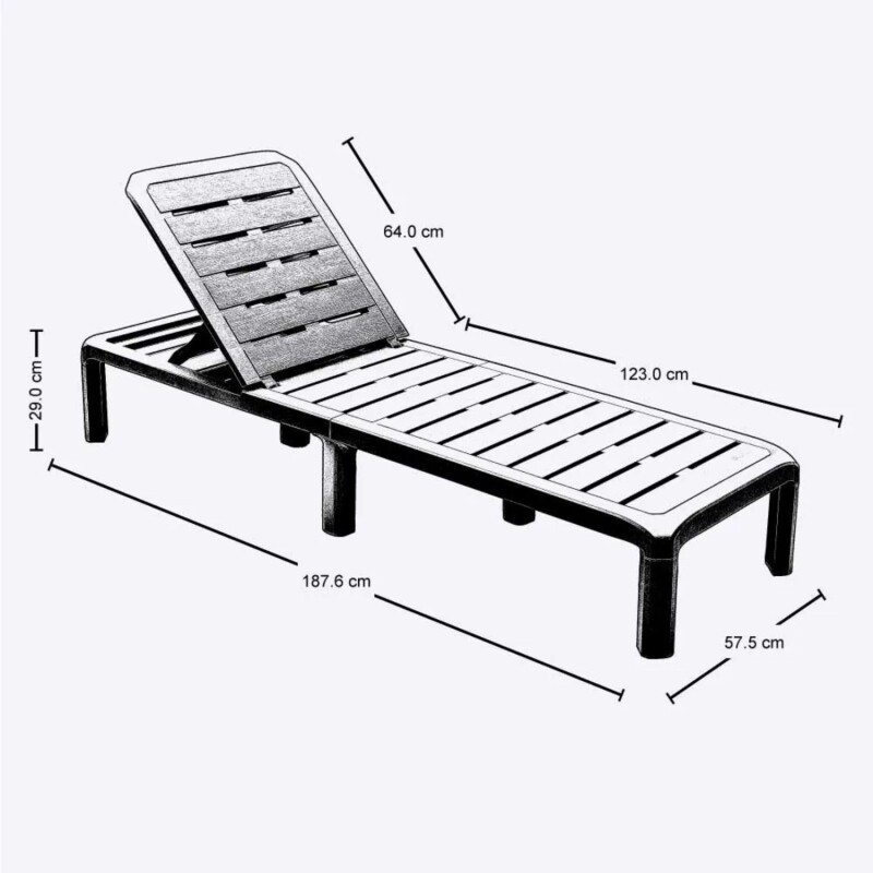 Reposera Reclinable Rimax Modelo Baru Mocca