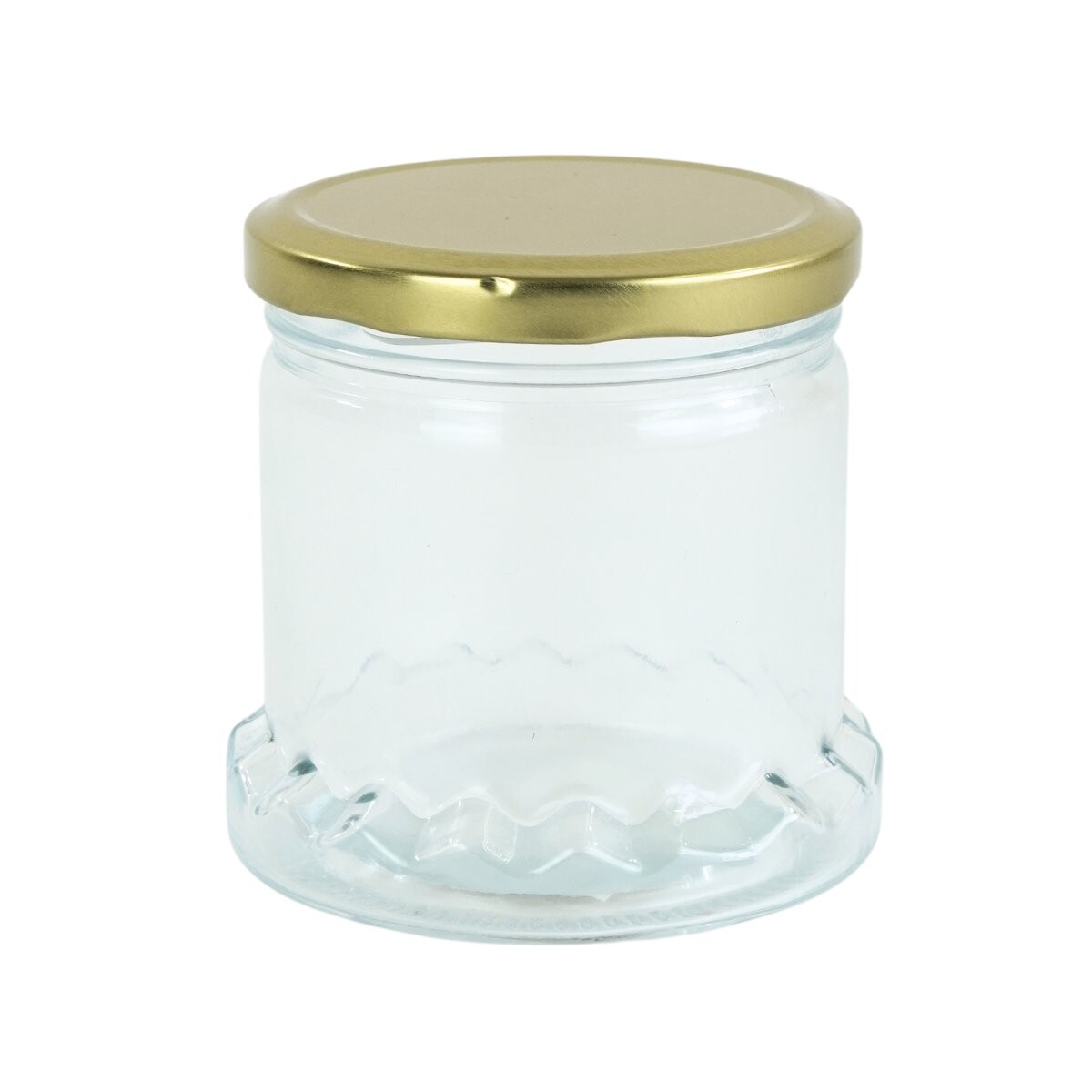 Frasco de vidrio con borde labrado 360ml 