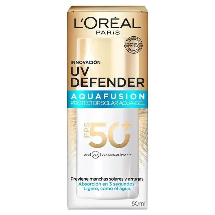 Protector Solar Facial Aquafusion FPS 50+ UV Defender 40 ml - L'Oréal Protector Solar Facial Aquafusion FPS 50+ UV Defender 40 ml - L'Oréal