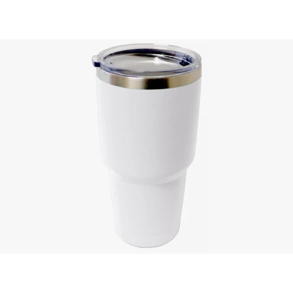 Vaso Térmico Grande 900ml Inox Doble Pared Tapa Hermética Variante Color Blanco