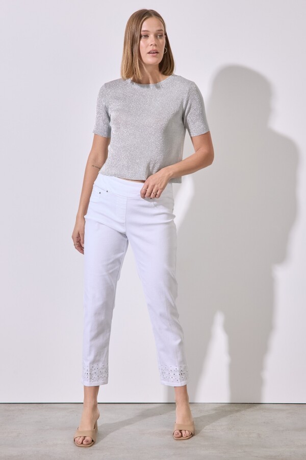 Jegging Ruedo Calado BLANCO