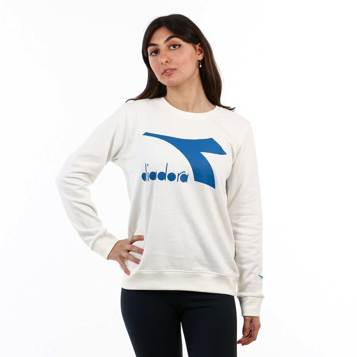 Diadora LADIES COTTON CREW NECK SWEATER- COCONUT - Coco 