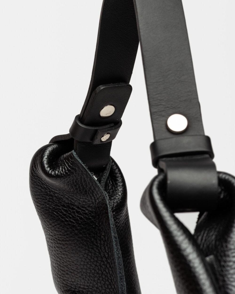 Cartera al hombro The Shopping en cuero graneado Negro