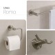 SET DE ACCESORIOS PORTA ROLLO TOALLERO METAL ROMA GRIS GRIS-BRUSHED NICKEL