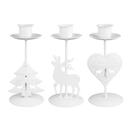 Candelabro navideño de metal Candelabro navideño de metal