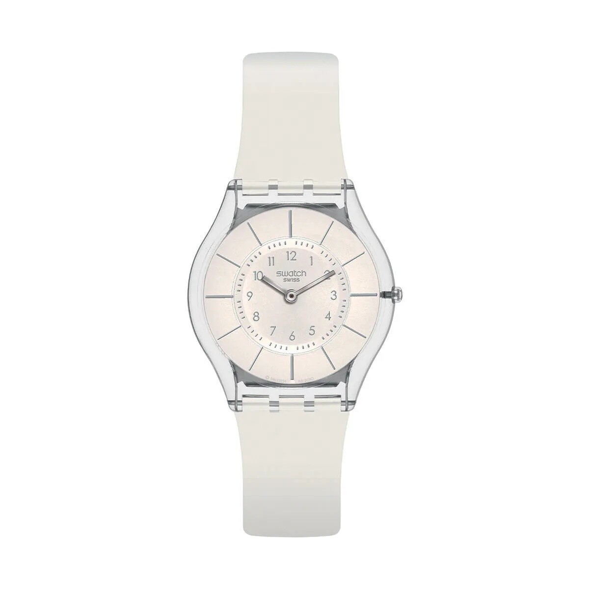 Reloj Swatch Ss08k102 White Classiness De Silicona 
