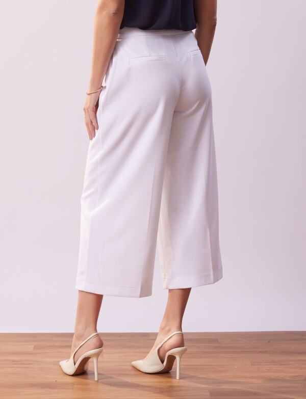 Pantalon Crop Wide Leg BLANCO