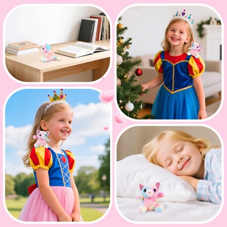 PELUCHE CON IMAN GATITO FUCSIA DR5134 MULTICOLOR