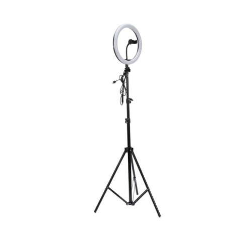 ARO DE LUZ LED CON TRIPODE 6" DE DIAMETRO Negro