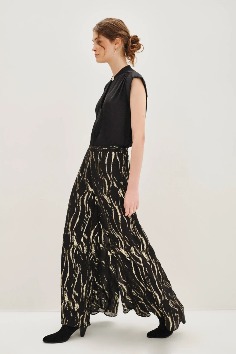 Pantalon Pierre Cebra Lurex Negro