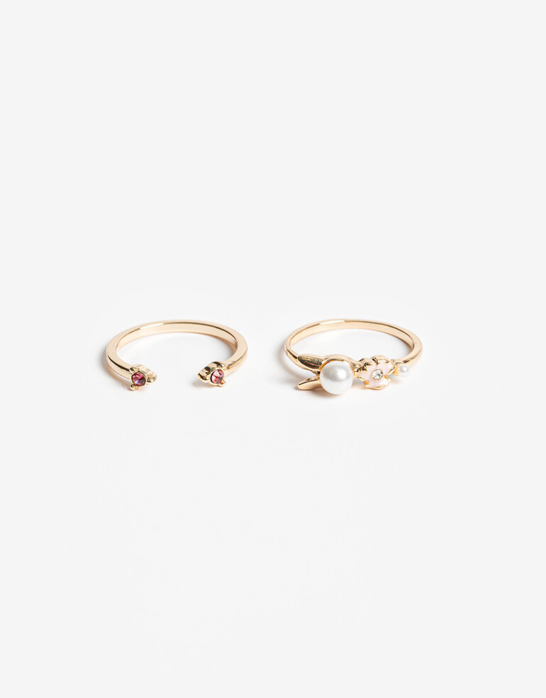 Sets Anillos Metal Set De Anillos - Dorado